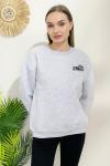 156404 B Yaka Sardonlu Sweatshirt